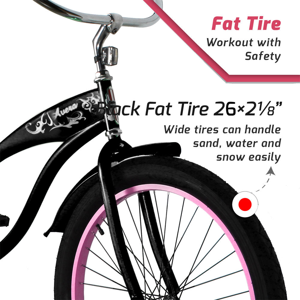 Tracer AVERA-F 26" Beach Cruiser Bikes Single Speed for Women.