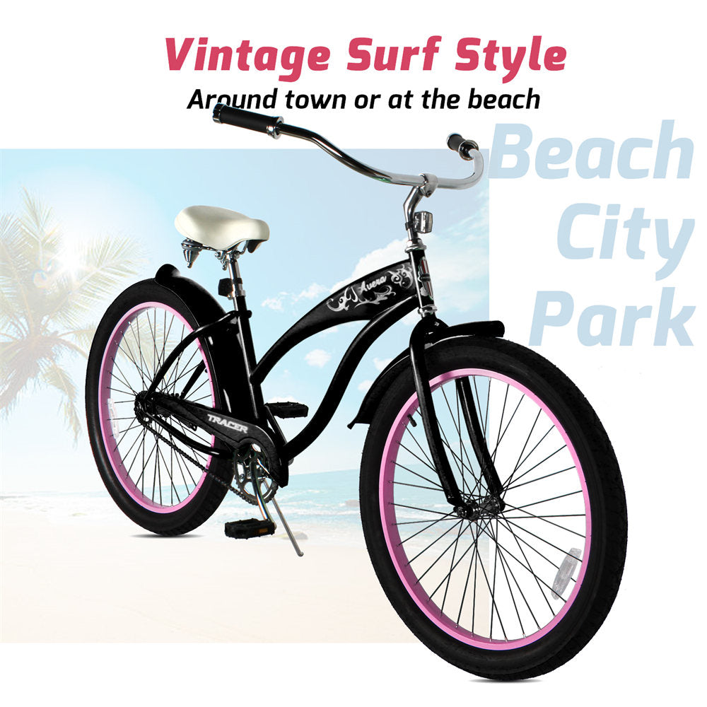 Tracer AVERA-F 26" Beach Cruiser Bikes Single Speed for Women.