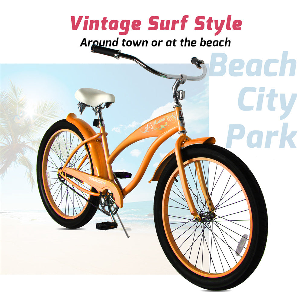 Tracer AVERA-F 26" Beach Cruiser Bikes Single Speed for Women.