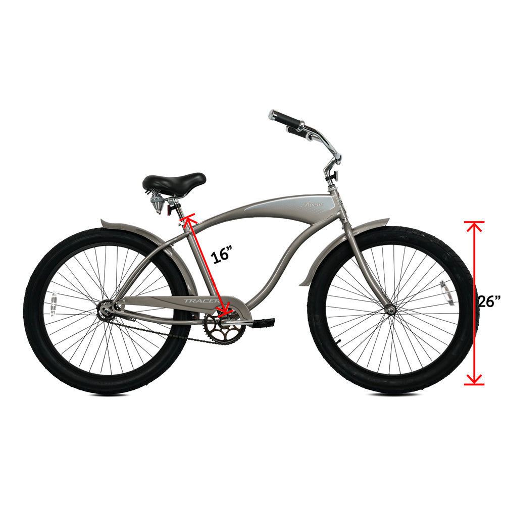 Tracer AVERA-M 26" Beach Cruiser Bikes Single Speed for Men.