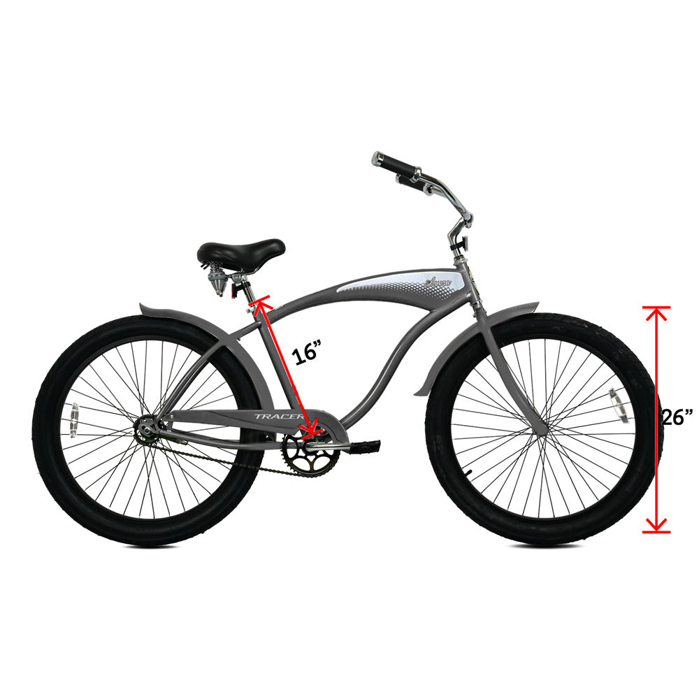 Tracer AVERA-M 26" Beach Cruiser Bikes Single Speed for Men.