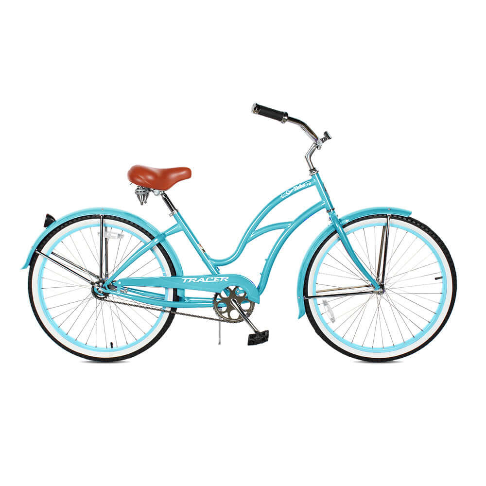 Light Blue Female Cruiser Bikes Firmstrong 24 Inch Women's Single