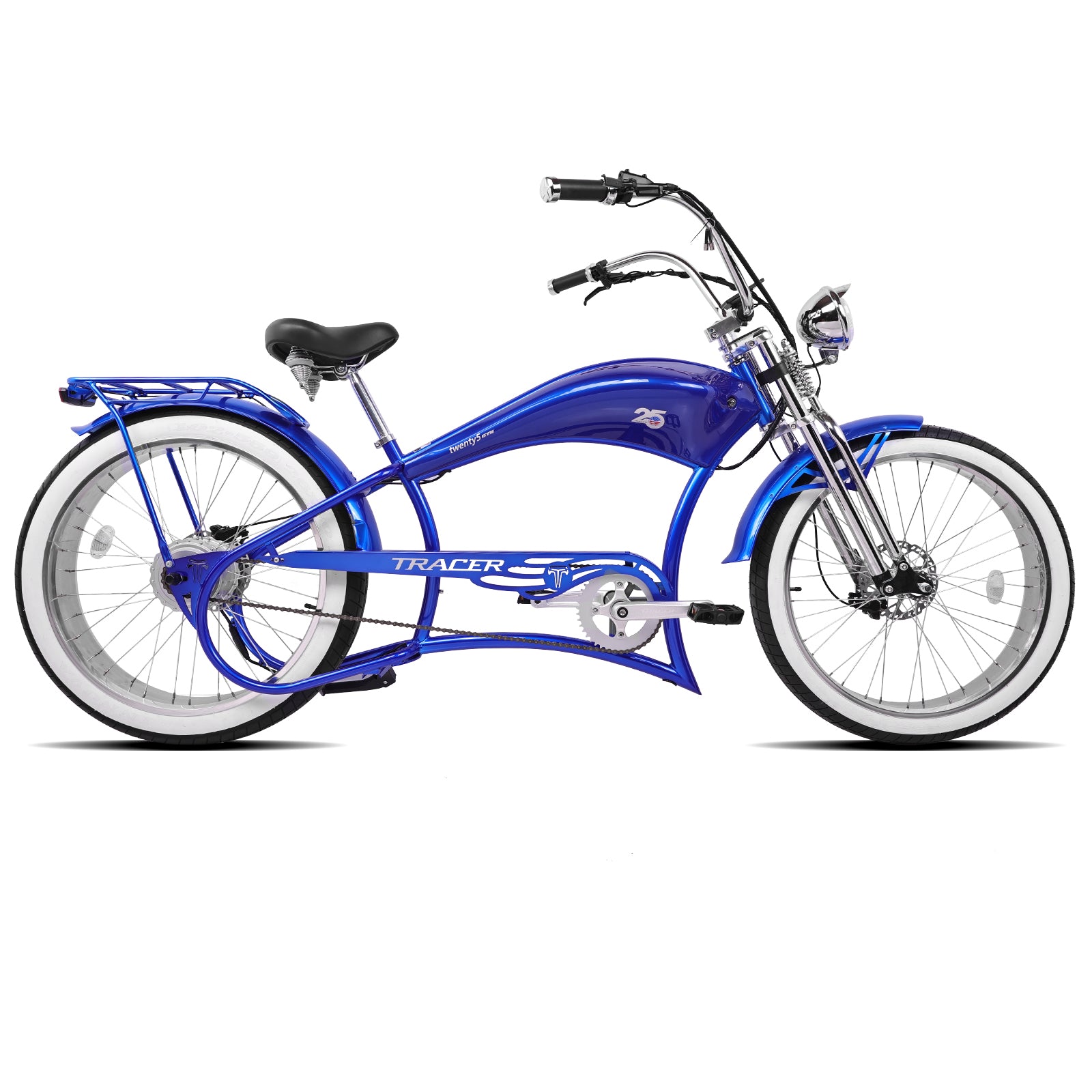 Tracer Twenty5 Chopper Stretch Cruiser Ebike - Tracer Bikes