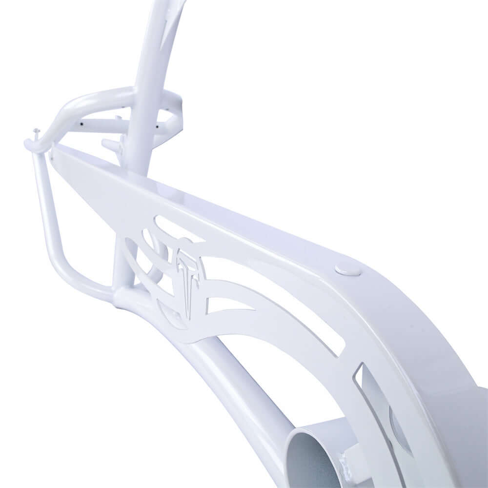 Tracer FM-SCORPION white steel frame with stylish design for chopper cruiser bicycles.