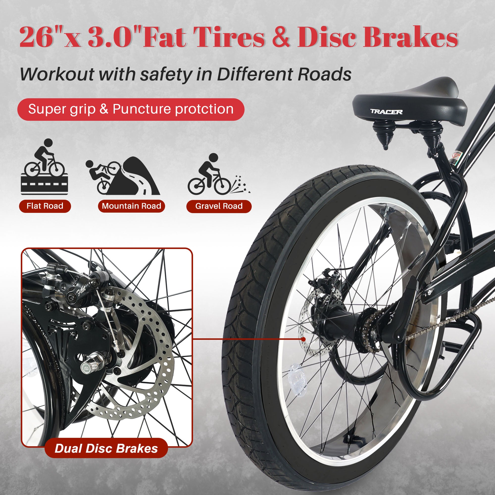 3 inch best sale fat tire bike