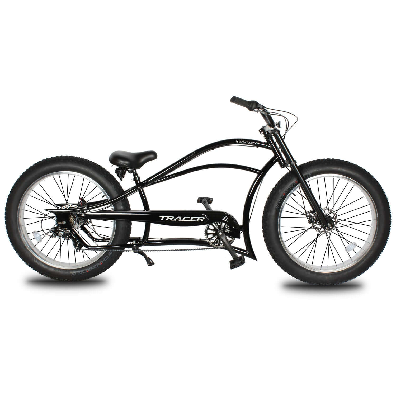 Tracer Siena 26'' Chopper Stretch Cruiser Fat Tire Bike Available 1 Speed/7 Speed