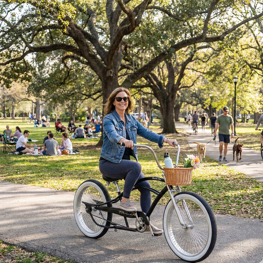 Bicicleta de paseo Tracer Beacon Pro 140H de una sola velocidad y elástica