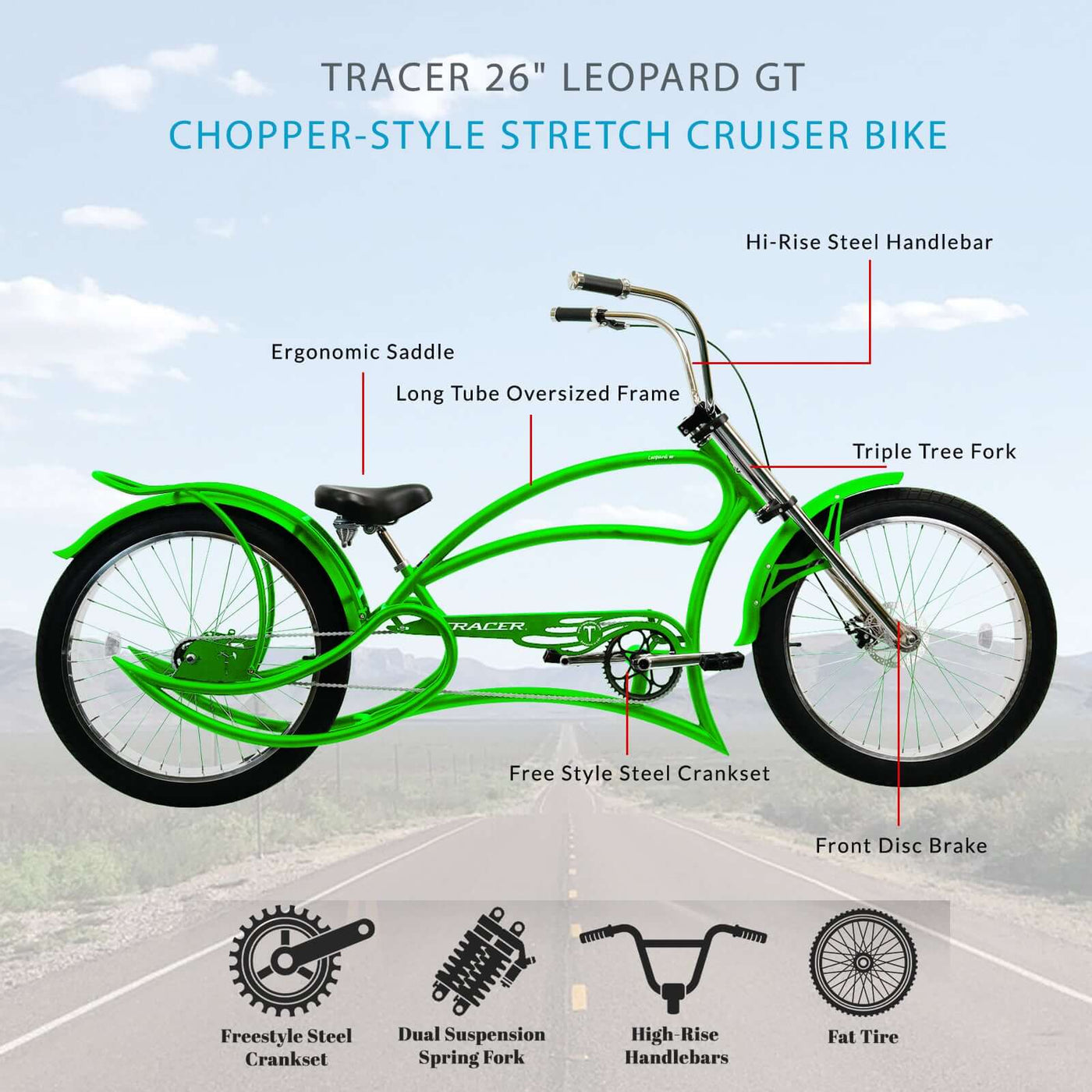 chopper bike green