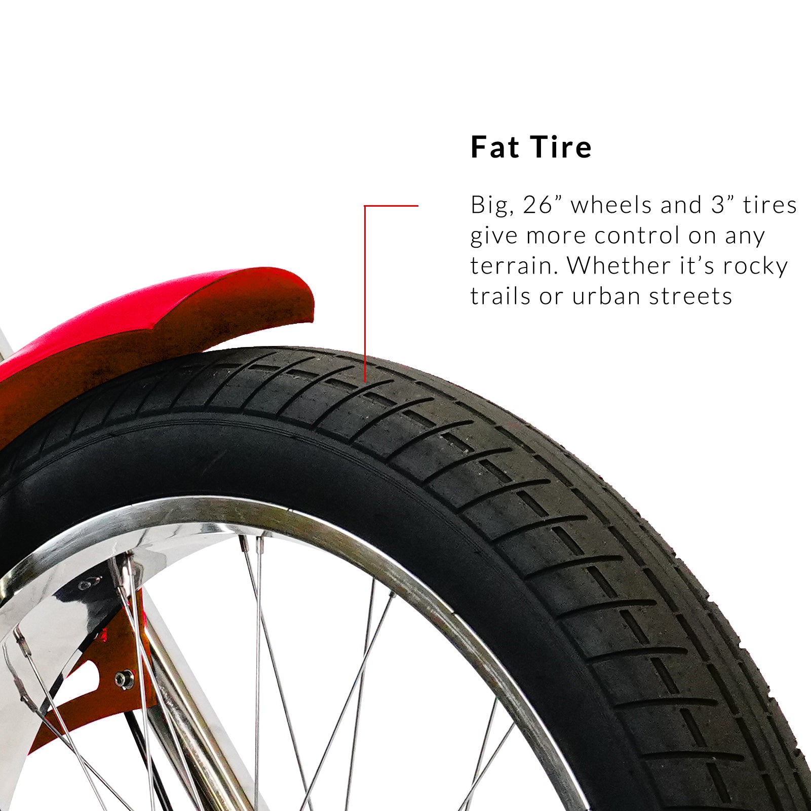 Chopper bicycle best sale fat rear wheel