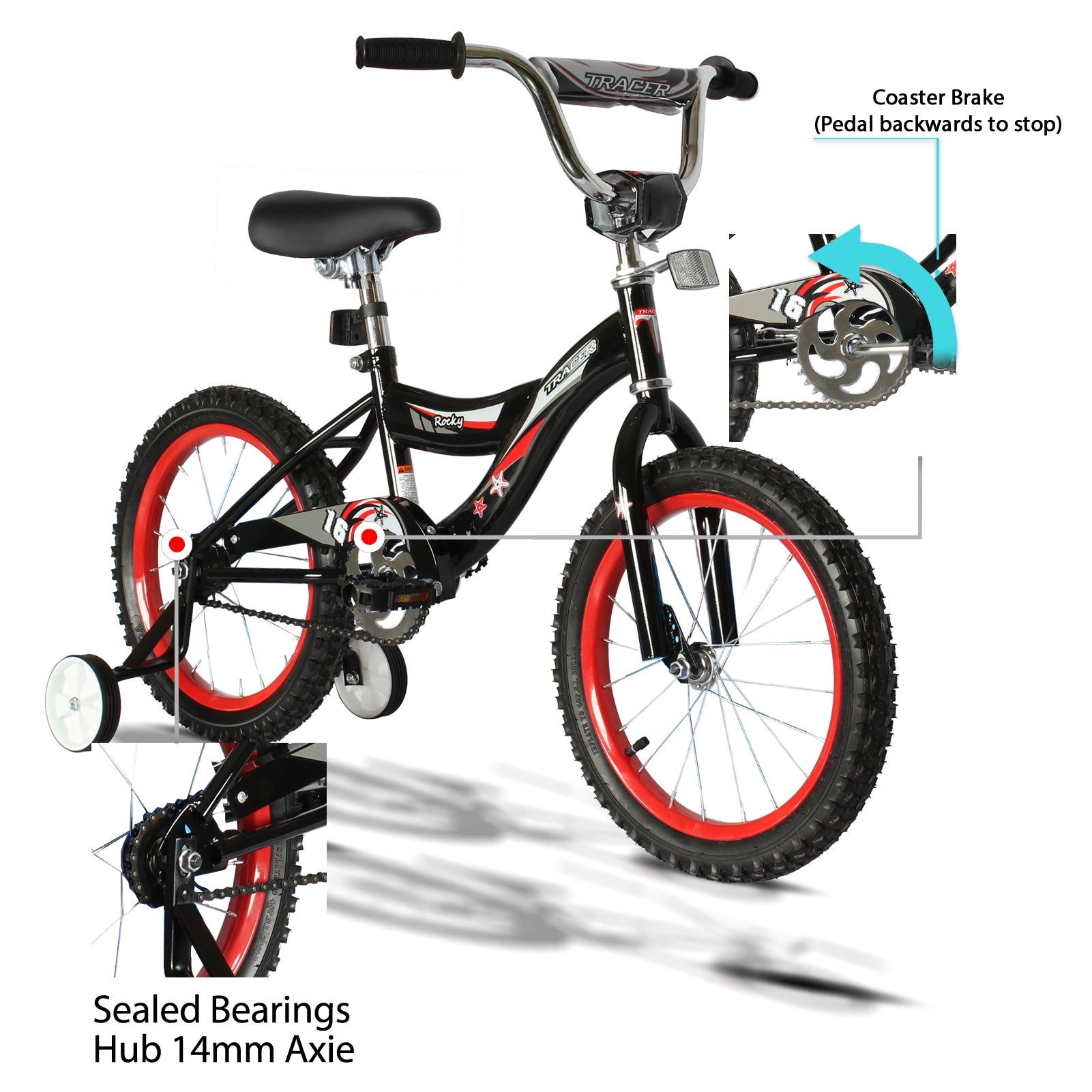 16in bike deals with training wheels