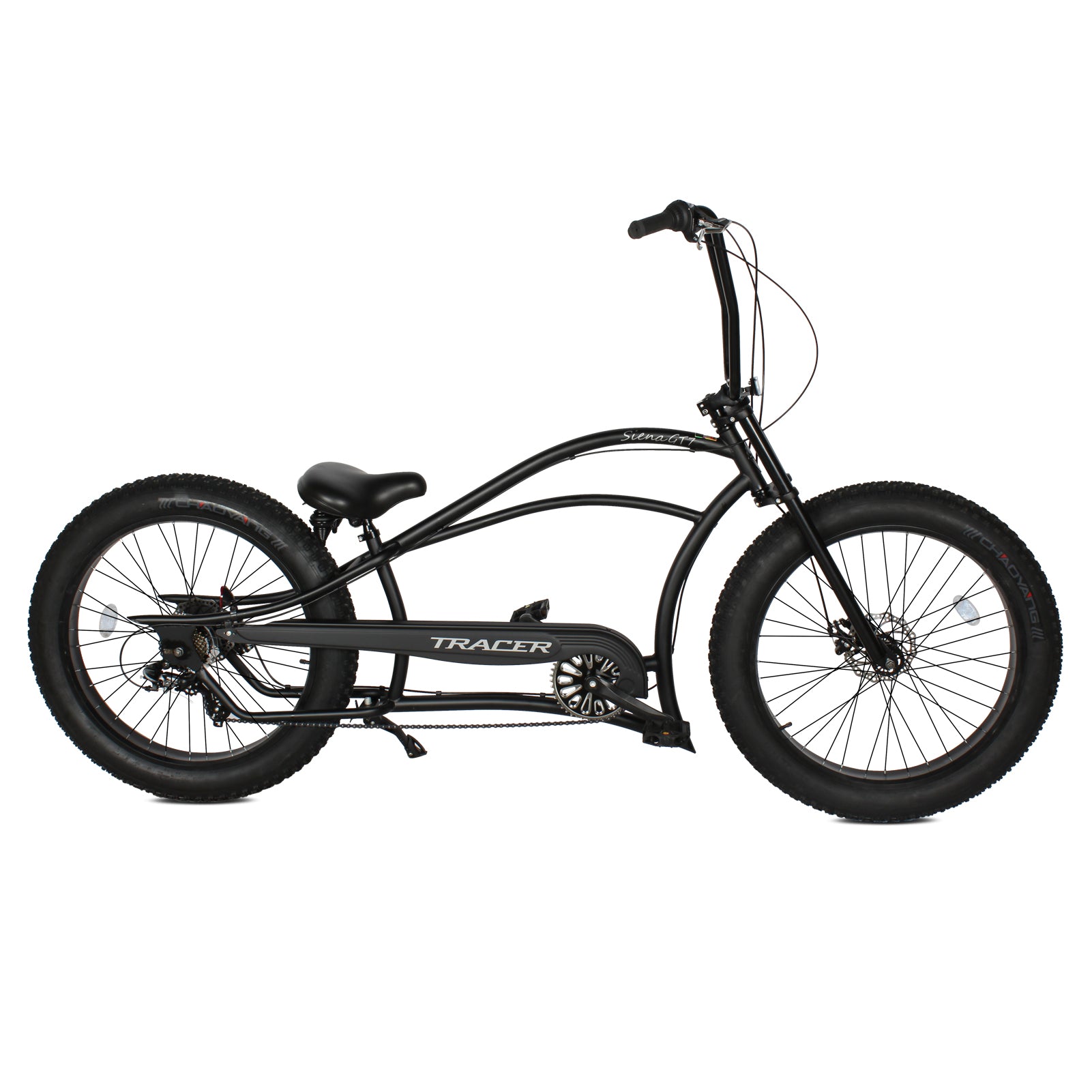 Tracer Siena GT 26'' Chopper Stretch Cruiser Fat Tire Bikes Oversized  Frame, Hi-rise Handlebar, available in 1 Speed/7 Speed