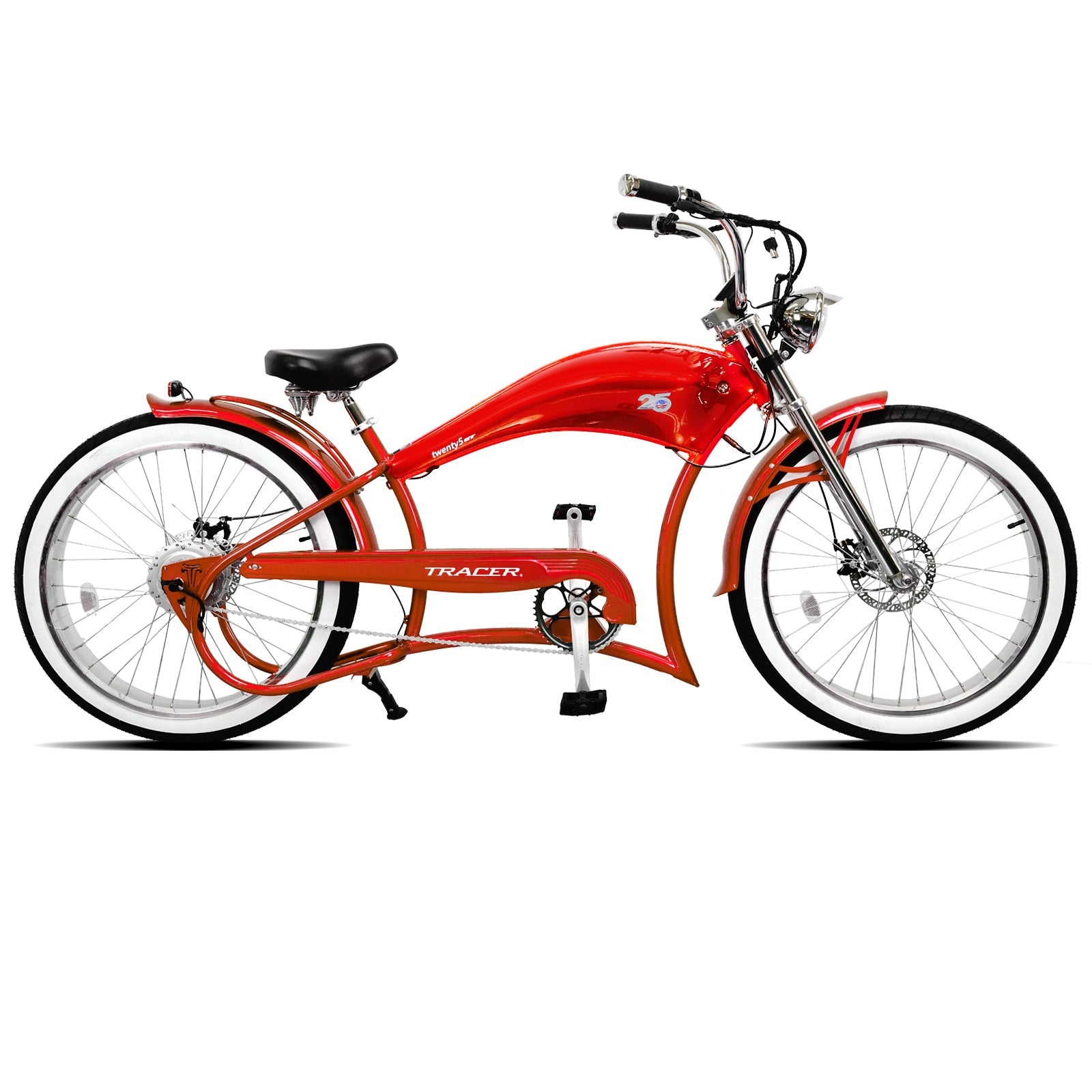 Tracer Twenty5 GT 500W 26" Chopper Cruiser E-Bikes Tracer Bikes