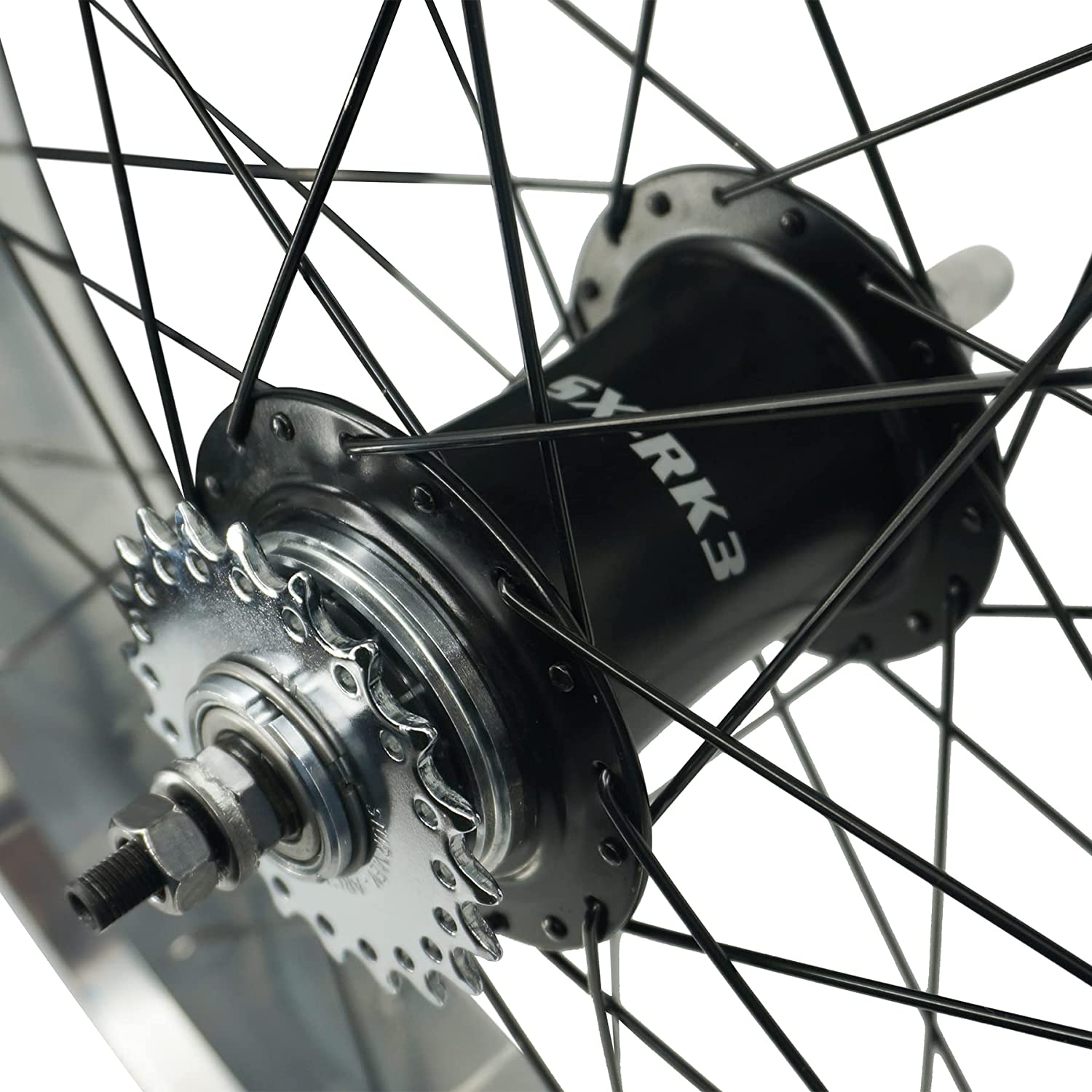 bicycle wheel with 3 speed hub