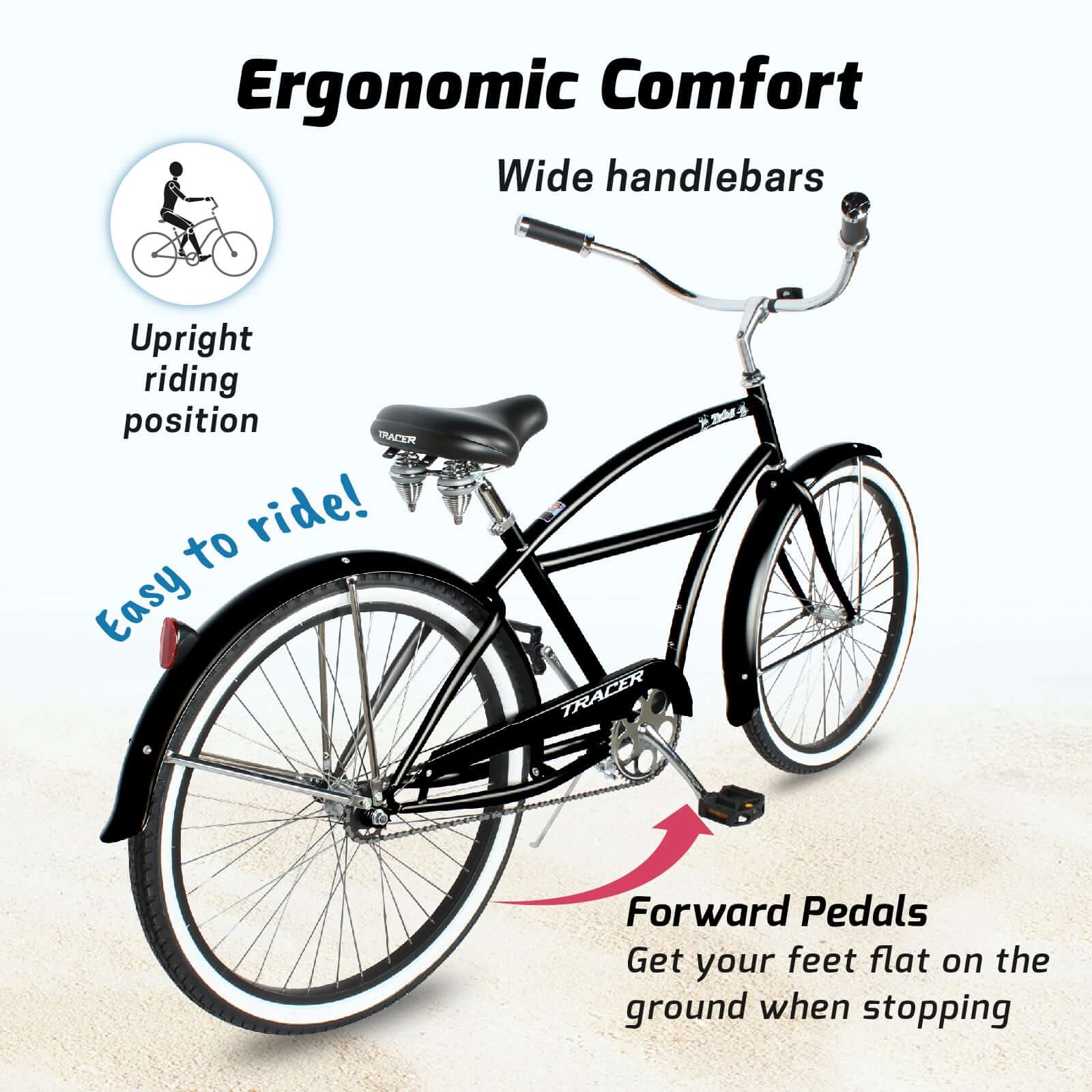 Flat foot best sale cruiser bikes