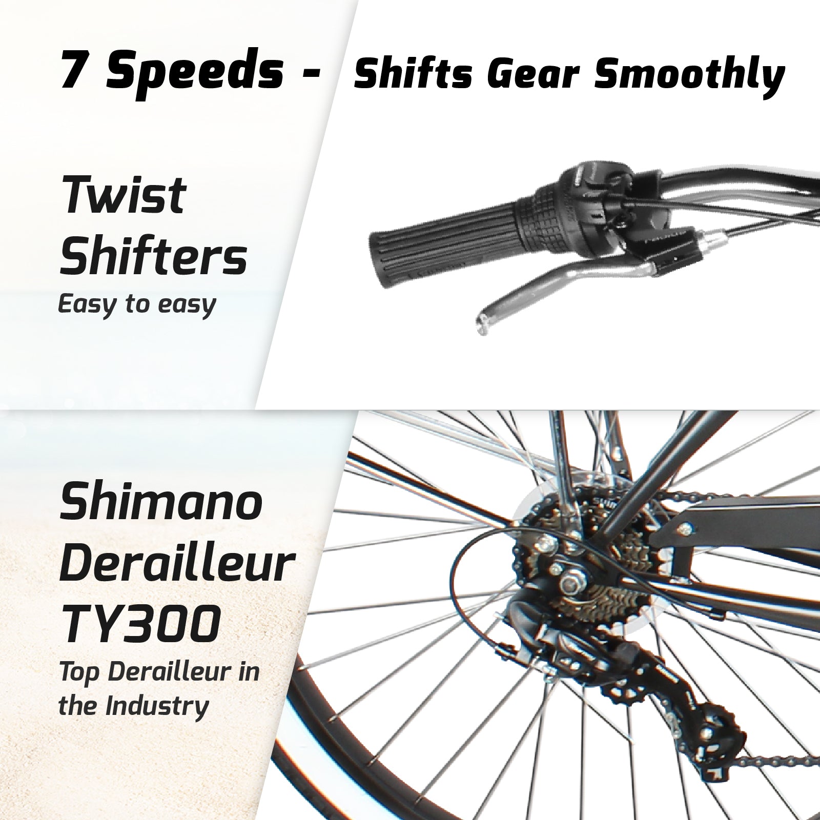 Shimano 7 discount speed beach cruiser