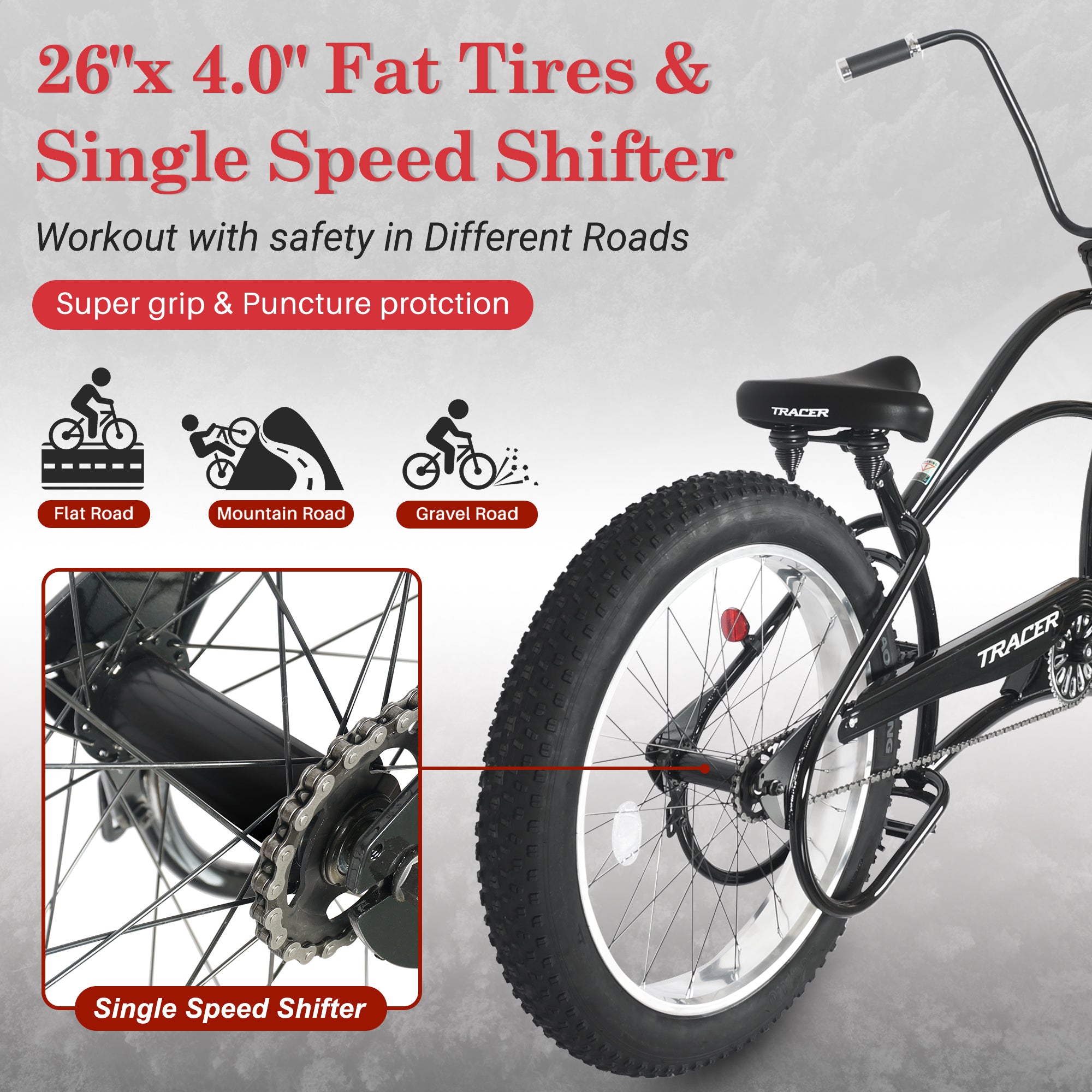 Fat tire bike 26 inch hot sale