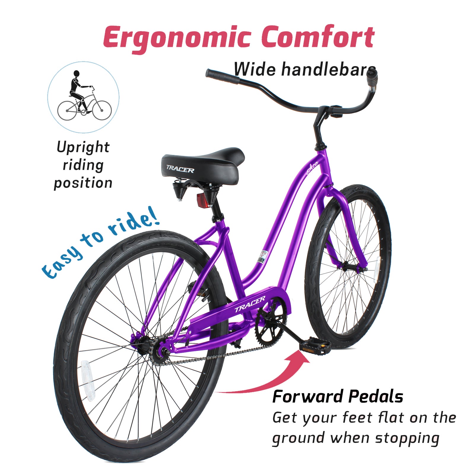 Womens purple cruiser online bike