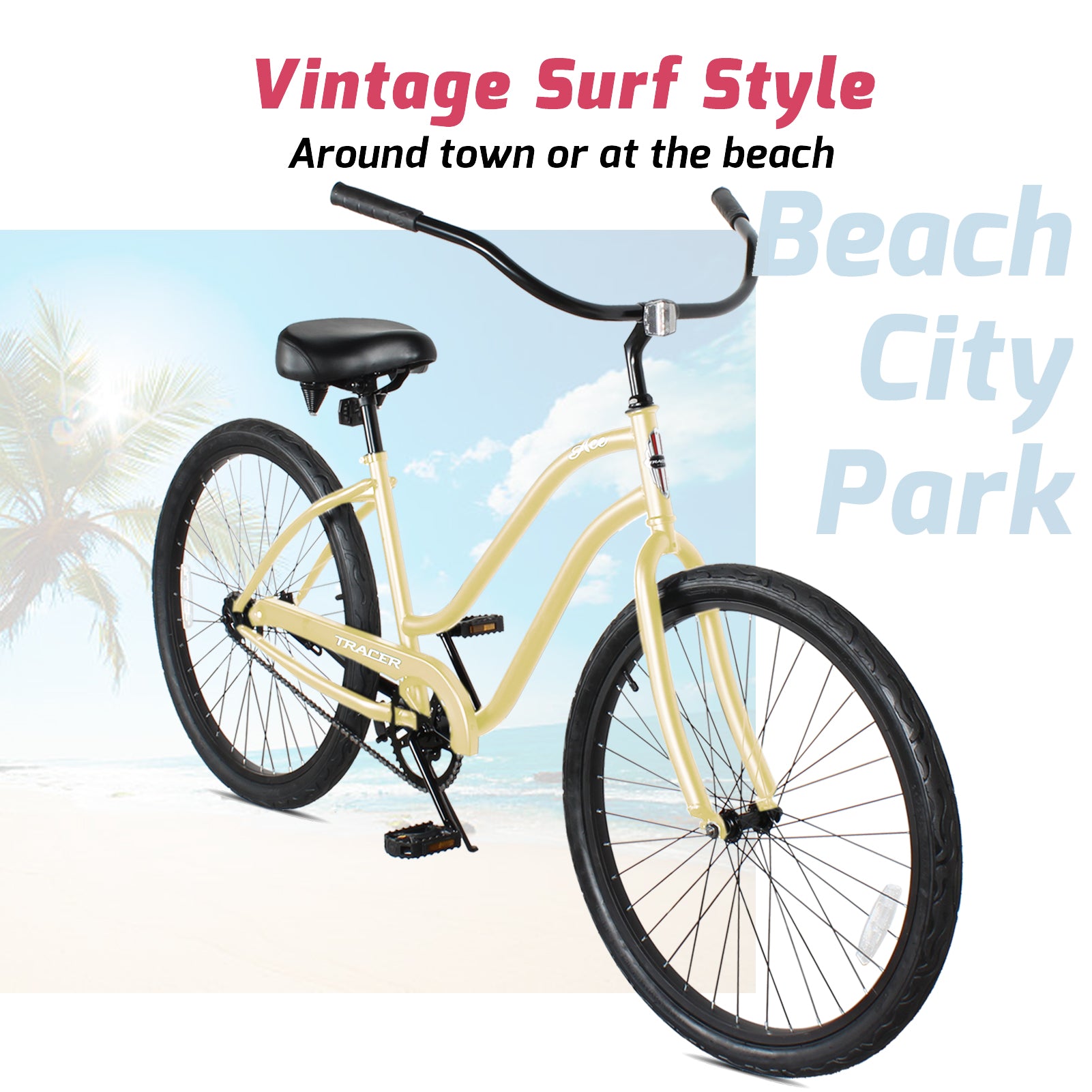 Vintage style clearance beach cruiser